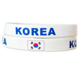 1 peça pulseira de silicone esportiva de futebol da coreia do sul fãs de futebol bandeira nacional jack pulseiras e pulseiras de borracha presentes sh237 - Image 2