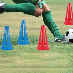 Cones de prática de futebol, 6 peças, à prova de vento, obstáculos de treinamento de plástico durável para agilidade de velocidade e treinos cardiovasculares - Image 4