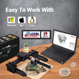 Máquina De Gravura A Laser De Aço Inoxidável, Roteador De Madeira, DIY Mini Mark Gravador, Corte De Couro, Máquina CNC Bluetooth, 20W - Image 4