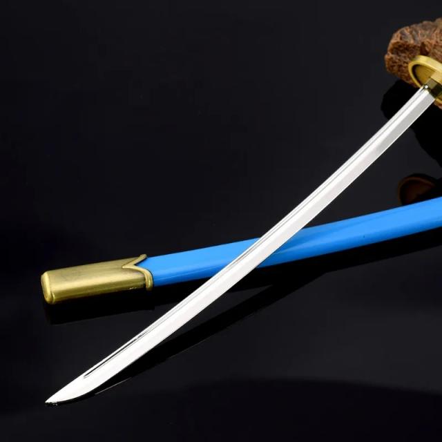 Espada Katana Samurai Minazuki Zanpakutou Unohana - Modelo de Metal para Artesanato e Colecionadores, 26cm