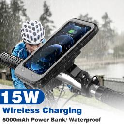 Suporte de celular impermeável para motocicleta e bicicleta, suporte de celular ajustável, suporte universal de bicicleta giratória de 360 ° - Image 2