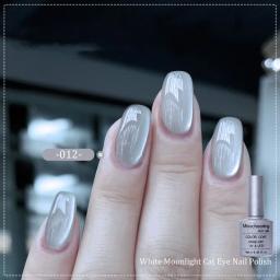 Cerâmica Olho de Gato Esmalte, Gel O Pálido, Moonshine, Shimmer, Luar Branco, Magnético, UV, LED, Top Coat - Image 3