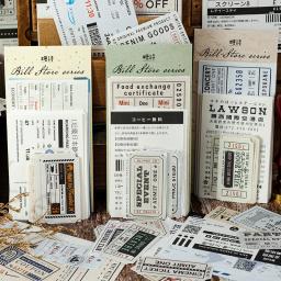 60 unidades/pacote Ticket Estilo Craft Paper Decor Junk Journal Papelaria Criativa DIY Scrapbooking Material Do Vintage Conjunto De Papel - Image 1