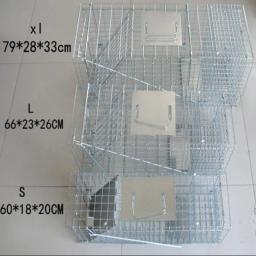 Grande dobrável reutilizável isca snap trap gaiola, captura e resgate, coelho, gato, gaiola, animal trap armazém, 108x40x45cm - Image 4