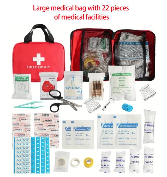 Kit de primeiros socorros 22 peças
