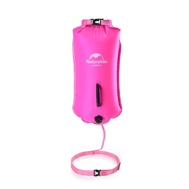Naturehike inflável bóia de natação, impermeável armazenamento seco saco, cinto ajustável, flutuação saco, airbag duplo, nadar flutuando, 28L - Image 1