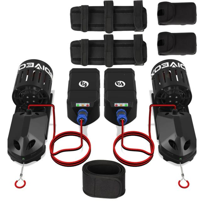 Equipamento de Mergulho: Par de Braçadeiras para Scooter Subaquática com Bateria de 118Wh para Natação e Snorkeling