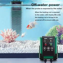 Haste de aquecimento de água ajustável para aquário e mergulho, aquecedor de aquário, Smart LED Temperature Display, 1200W - Image 4