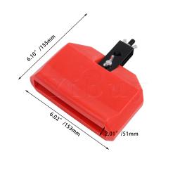 Yibuy instrumentos de percussão de plástico ecológico vermelho bloco latino kit de tambor - Image 6