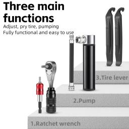 West bike-conjunto de ferramentas multifuncional para reparo de bicicletas, bolsa de ferramentas portátil, 4 em 1 chave de catraca - Image 3