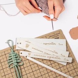 Madeira Macramé Template Organizer Ruler, Guia Spacer, Ferramenta Separator Madeira, Ferramentas e Equipamentos, 5pcs - Image 3