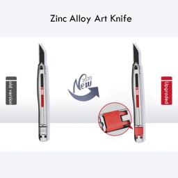 Liga de zinco metal papelaria arte artesanato faca anti-vibração japonês pequena caixa cortador premium retrátil faca escola escritório cuttin - Image 5