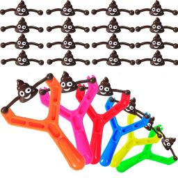 Brinquedos de cocô de tiro falso para crianças, colorido divertido saco de aniversário, enchimento de piñata, presentes para meninos e meninas, conjunto de 12 - Image 1