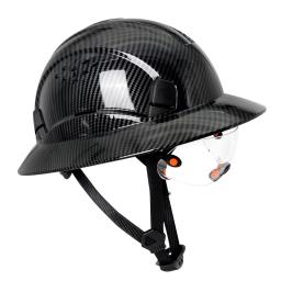 ANSI-Capacete de segurança de aba cheia com óculos, capacete de construção com viseira, protetor, trabalho, equitação, resgate, escalada, CE - Image 1