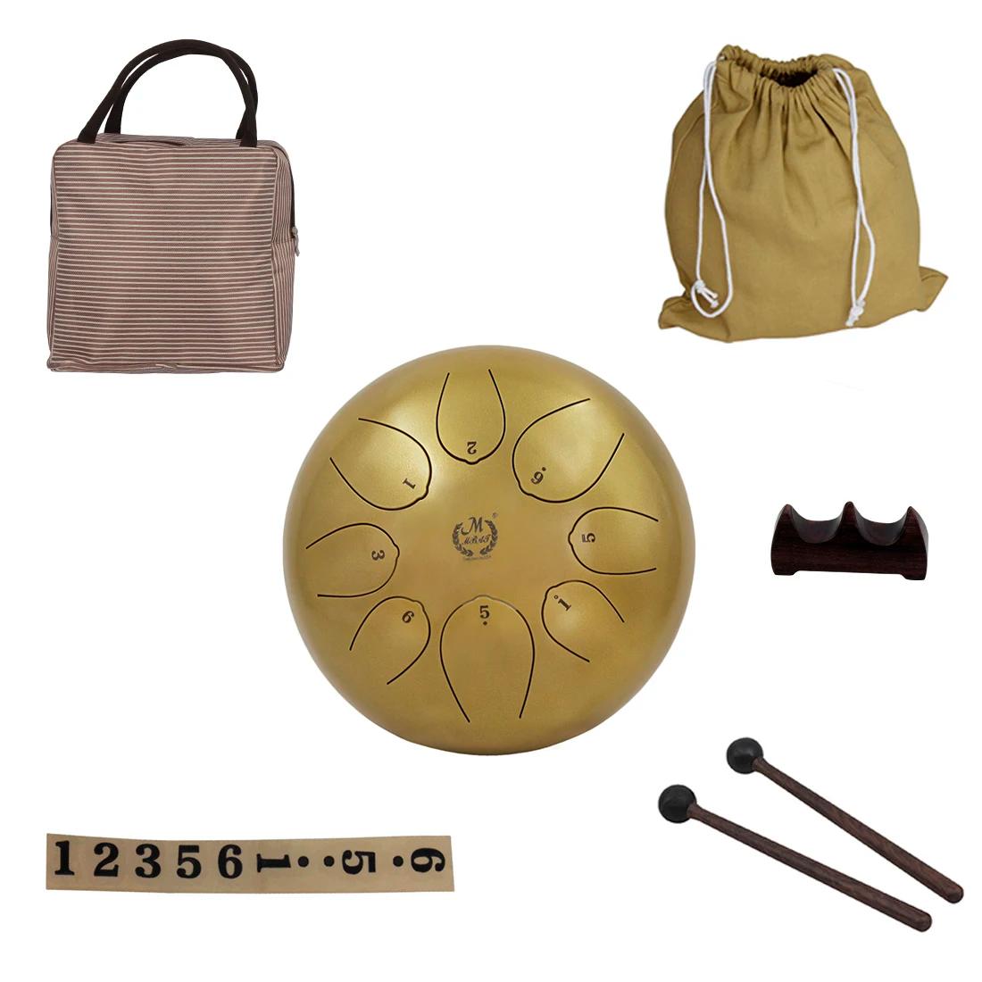10 polegadas 8-tom de aço língua tambor zen práticas instrumento meditação exercício ferramentas aliviar o estresse percussão com acessórios - Image 1
