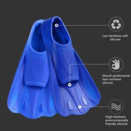 Swim Training Fins Silicone Professional Scuba Diving Fins Short Homens mulheres Snorkel Natação Fins Kids Flippers Equipment Set - Image 6