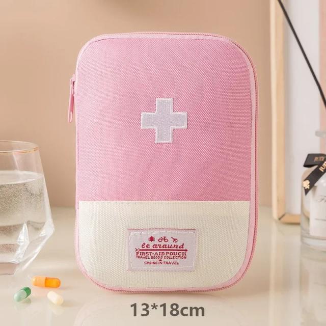 Kit de Primeiros Socorros Portátil para Acampamento: Mini Saco de Armazenamento para Emergências e Viagens
