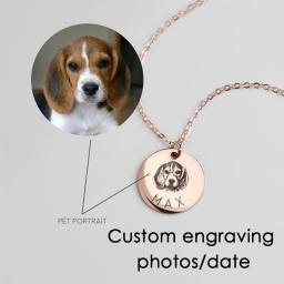 Tag de identificação dos homens do animal de estimação do colar do memorial do animal de estimação de weikui personalizado - Image 1