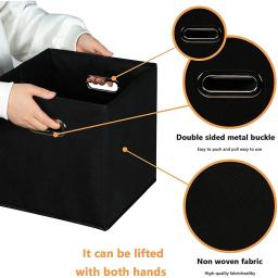 Caixa De Armazenamento De Armário Dobrável Para Roupas, Armário Dobrável Fivela De Metal Aberto, Organizador De Gaveta Quadrada - Image 2
