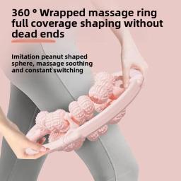 Dispositivo de massagem para pernas com 32 rolos – Ferramenta ergonômica de compressão de coxas para relaxamento muscular e realce da circulação - Image 3