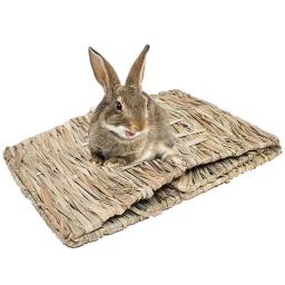 Gaiolas de coelho tecidas dobráveis para pequenos animais, Mastigar Toy Mat, Cama doméstica, Ninhos para animais de estimação, Hamster, Cobaia, Coelhinho, Acessórios - Image 2
