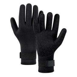 Luvas de mergulho antiderrapantes de neoprene, Luvas de remo ajustáveis, Luvas grossas de pesca submarina, Mantenha aquecido, Surf e caiaques, 3mm - Image 4