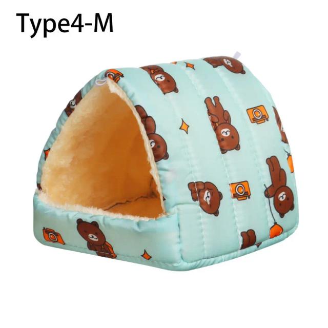 Confortável Cama para Hamsters e Mini Pets: Ninho Quente Para Inverno com Estilo
