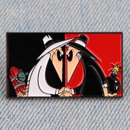 Alfinete de Lapela de Espião e Espião, Alfinete Esmalte, 2 Comic Agents Badge na Mochila Jogo de Manga Clássico Engraçado, Acessórios de vestuário - Image 4