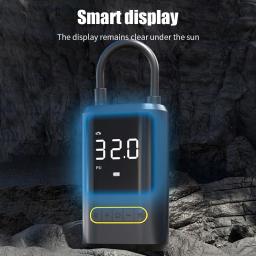Inflador de pneus de bicicleta portátil multiuso 150psi mini bomba de ar inflável automática usb tipo-c recarregável 4000mah bateria - Image 3