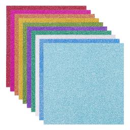 100 Pcs Papel Glitter Cor Papel Cardstock Artesanato Folhas De Presente De Natal Papel Shimmer Cardstock Papel Glitter Cardstock - Image 1