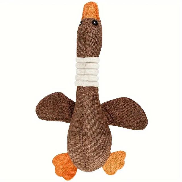 Animais de Pelúcia Ganso Squeaky para Treinamento de Chewers Agressivos - Brinquedo para Cães e Gatos de Raça Pequena e Decoração para a Casa, 1 Unidade