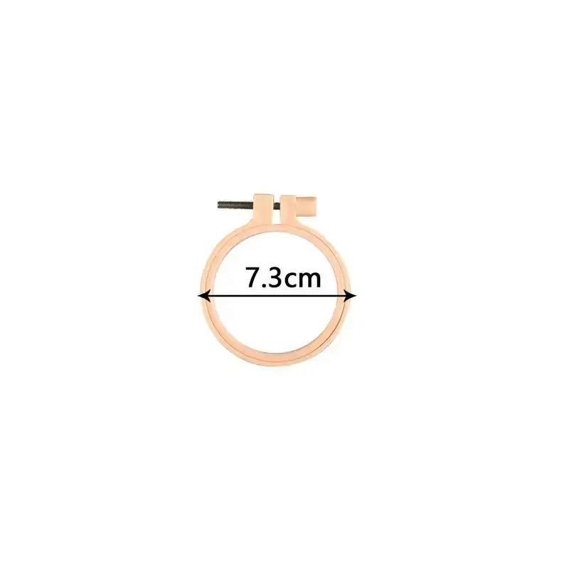 Rodada De Madeira Cor Bordado Hoop Frame Set, Ferramenta De Costura, Anéis De Argola De Plástico para DIY, Ponto Agulha Artesanato - Image 1