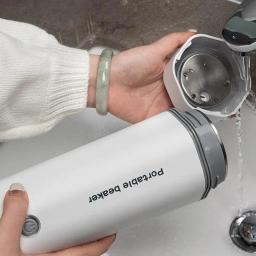 Aquecimento rápido carro xícara de chá viagem 450ml 12v 24v chaleira térmica elétrica portátil garrafa de água carro eletrodomésticos elétricos - Image 1