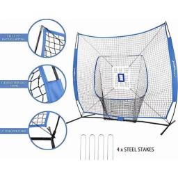Practice Net Deluxe Tee Ball Caddy 3 Bola de treinamento/Strike Zone Bundle Bolsa de transporte |   Rebatidas de lançamento de softball de beisebol - Image 3