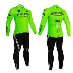 2023 equipe tour de italia jiro conjunto camisa de ciclismo dos homens roupas terno manga longa mtb bicicleta estrada calças bib ropa ciclismo - Image 5