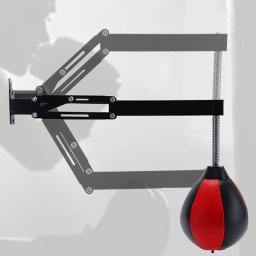Saco de velocidade altura ajustável resistente couro do plutônio montagem na parede saco de boxe para treinamento esportivo sanda sparring ginásio - Image 2
