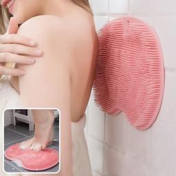 Almofada de massagem de banho de silicone com ventosas, Chuveiro Pé, Back Scrubber, Escova de almofada, Esfoliante Wash Mat - Image 4
