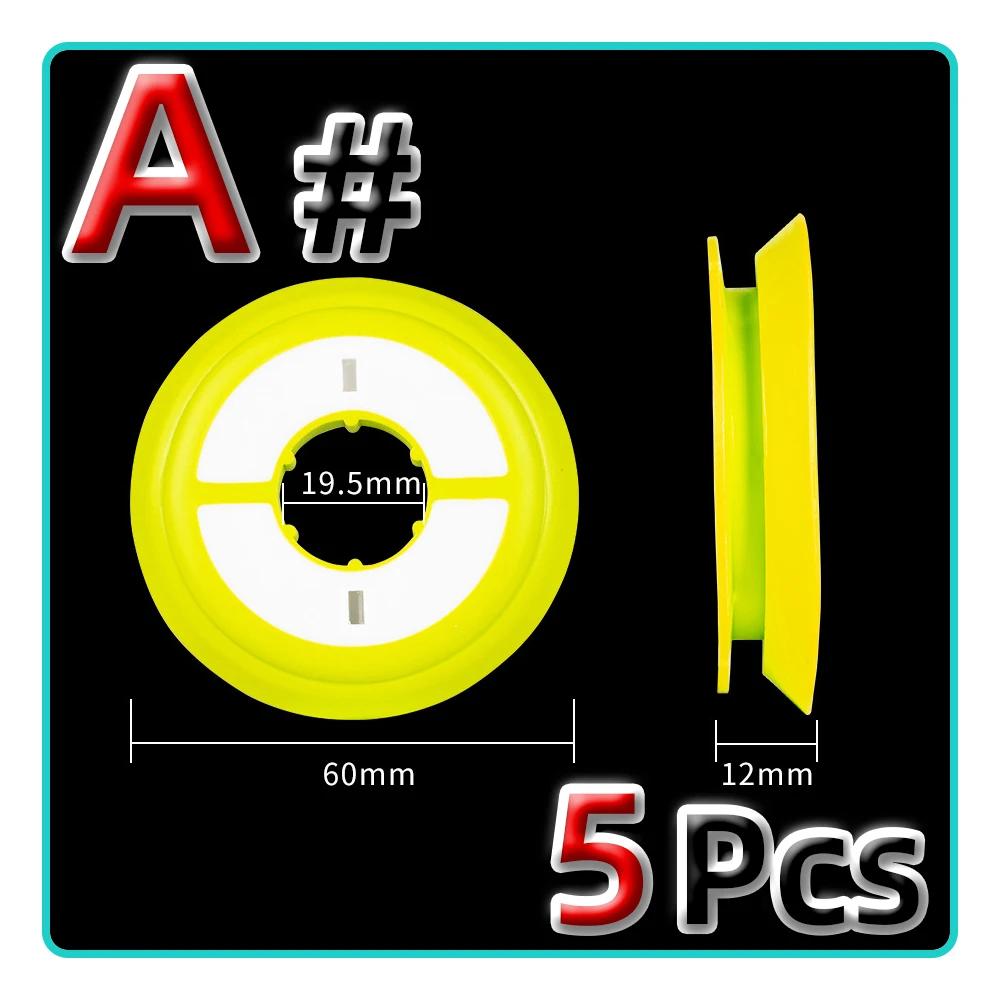 5 pçs/lote cor de armazenamento de silicone carretel principal linha de pesca em massa anel de armazenamento acessórios de pesca gadget - Image 1