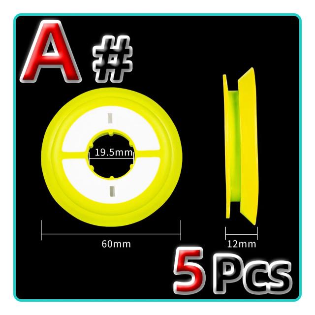5 Pçs/Lote Carretel de Silicone para Armazenamento de Linha de Pesca