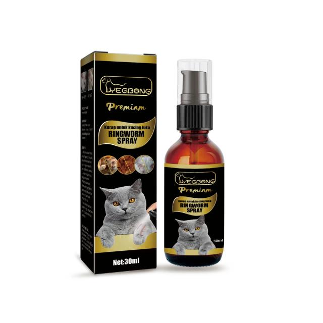 Spray de 30ml para Alívio de Coceira e Tratamento de Doenças de Pele em Gatos - Reduz a Inflamação e Combate Ácaros e Micose