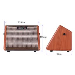AROMA-Amplificador de guitarra acústica, USB recarregável, alto-falante Bluetooth, 15W, AG-15A - Image 5