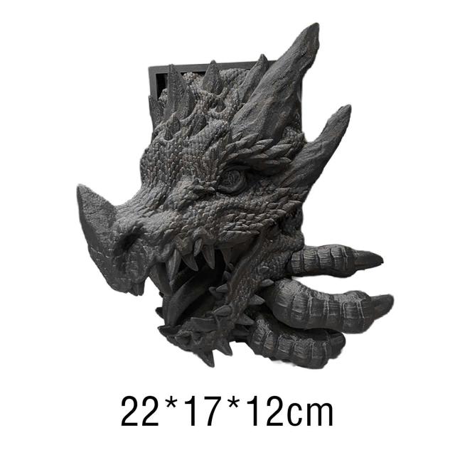Estátua de Dragão Criativa para Estante - Ornamento Artístico de Mesa e Decoração de Escritório