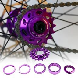 Kit de conversão de volante de bicicleta de velocidade única, liga de alumínio 18t cassete cog mountain road bike roda dentada ciclismo peças de roda livre - Image 1