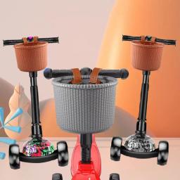 Cesta de bicicleta para crianças, Cesta de armazenamento de scooter infantil - Image 5