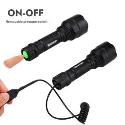 LED Lanterna de Caça Tática, Tiro Scout Lights Set, USB Tocha Recarregável, Verde, Vermelho, Branco, C8, 350LM, 600-800 Yards Range - Image 4