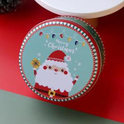Redonda Metal Presentes De Natal Caixa De Embalagem, Caixa De Armazenamento De Cookies, Latas De Doces, Presente De Decoração De Natal Para Crianças, Novo - Image 5