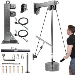 DIY parede polia cabo máquina Set, sistema de fixação, bíceps, tríceps, treinamento de força, treino desportivo, Fitness Equipment - Image 1