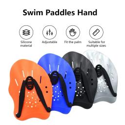 1 par nadar pás mão com alça ajustável multi-cor natação equipamentos de treinamento para mulheres homens crianças novo - Image 4