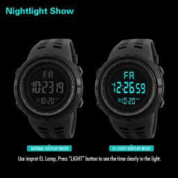 Relógio eletrônico digital para homens, Relógios esportivos multifuncionais, Dial de brilho grande, Tendência de aventura ao ar livre, 49mm - Image 5