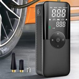 Bomba de ar recarregável pneu Inflator, Compressor portátil, sem fio, Digital, carro, motocicleta, bicicleta, bolas - Image 1